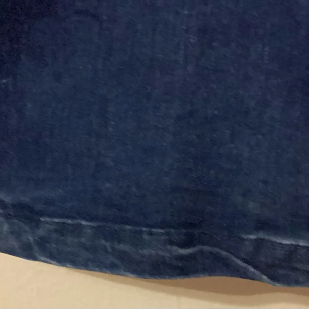 Woman Within 5 pocket Classic Denim Skirt 12 W …Stretch band around waist - Picture 6 of 8